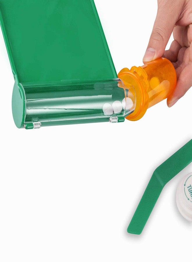 Medarchitect Right Hand Pill Counting Tray with Spatula (Green - L Shape) - Image 2